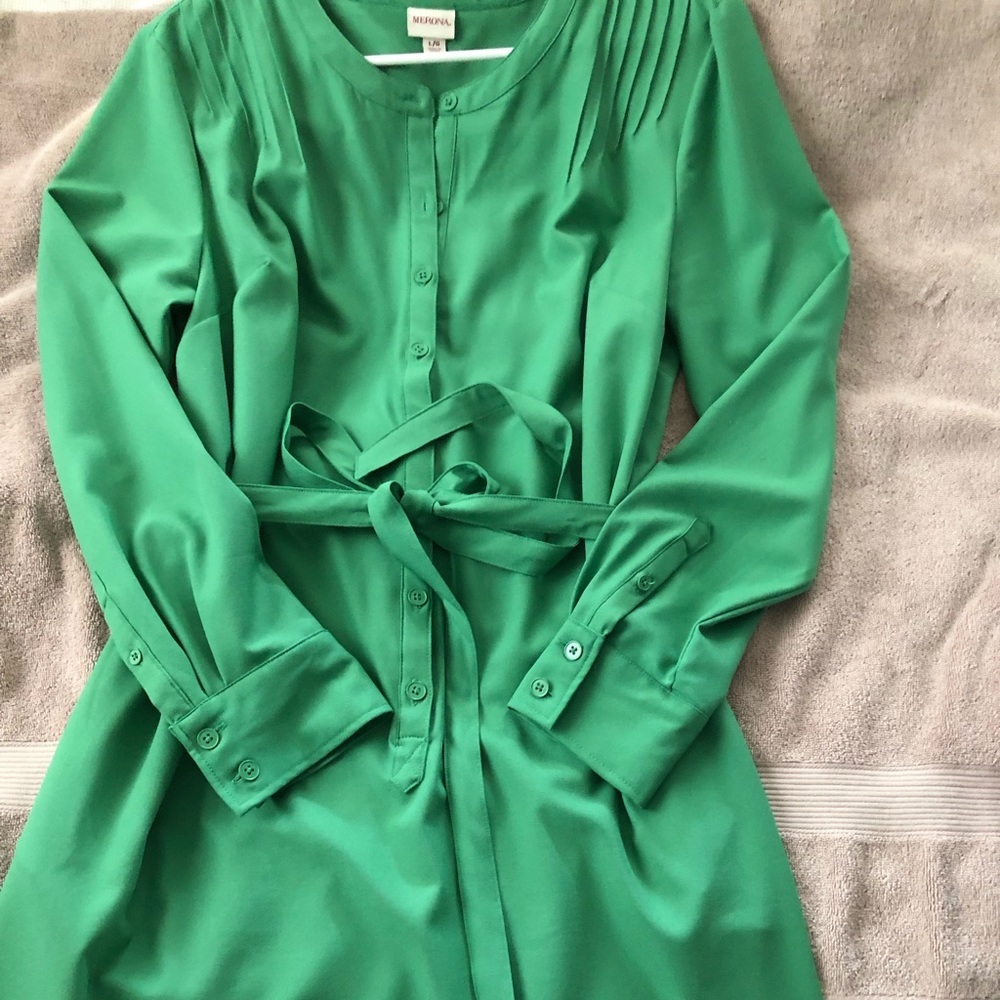 Merona Green Button Dress